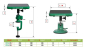 Preview: Green-T Mini Arbeitsdrehtisch mit Saugnapf 20 x 20 x 19cm