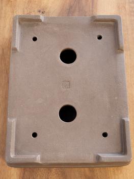 Bonsaischale unglasiert rechteckig 325mm x 280mm x 75mm