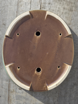 Preview: Handgetöpferte Künstlerschale 315mm × 275mm × 65mm