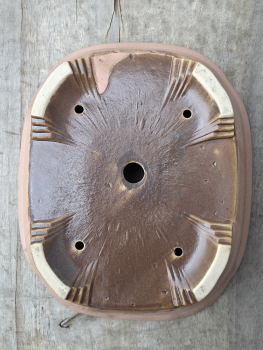 Preview: Handgetöpferte Künstlerschale 250mm × 215mm × 80mm